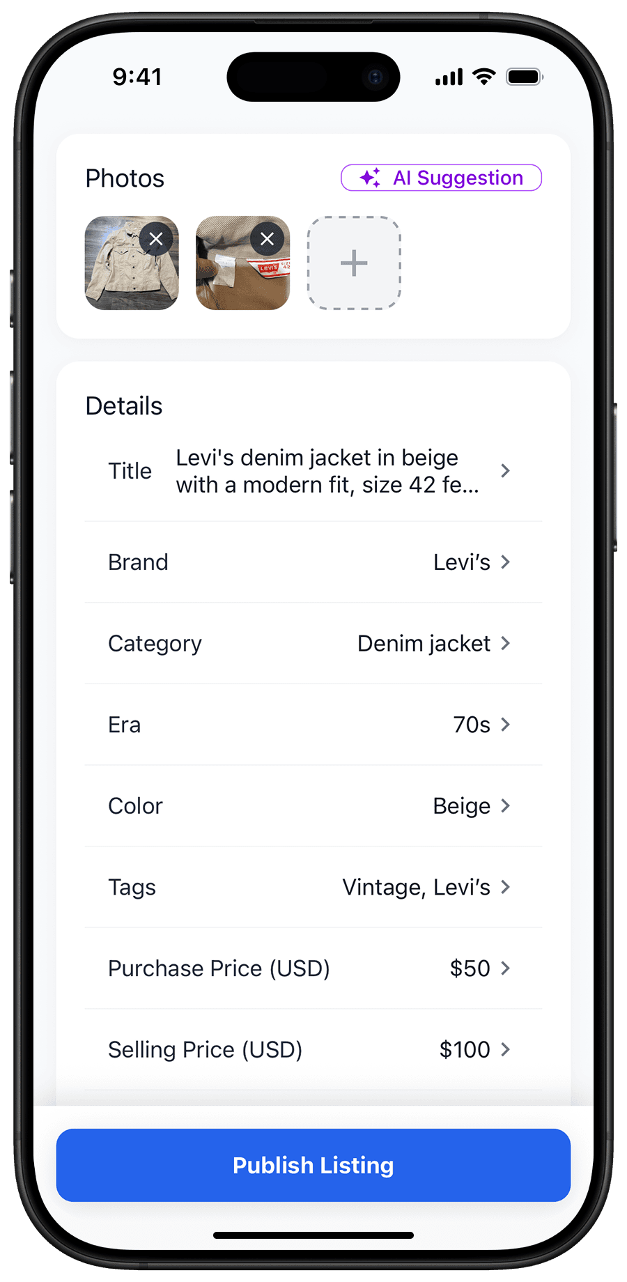 ThriftMeet app screenshot